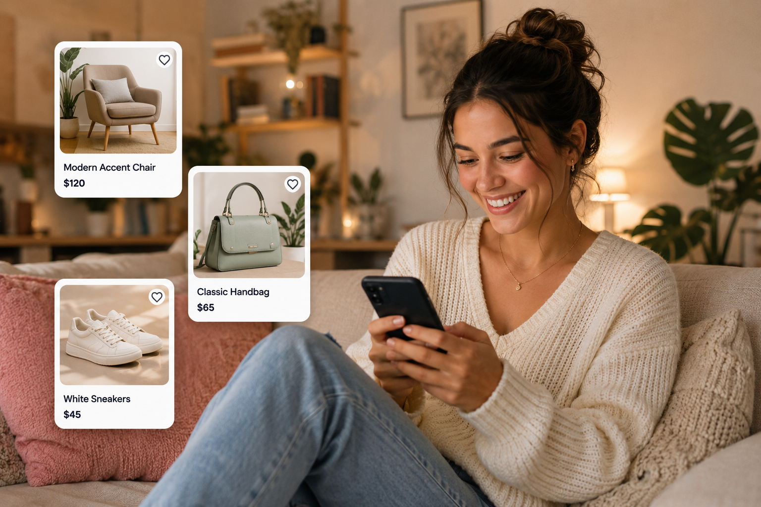 People buying and selling online